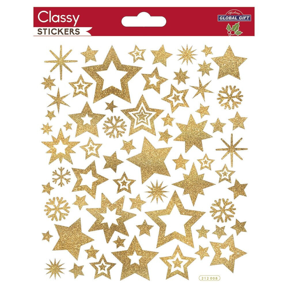 BANDAI Classy Navidad Estrellas Doradas Stickers