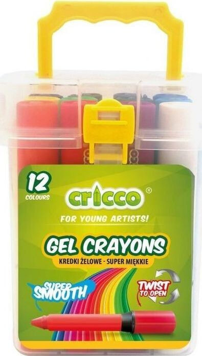 Cricco Twist gel crayons 12 colors CRICCO bucket
