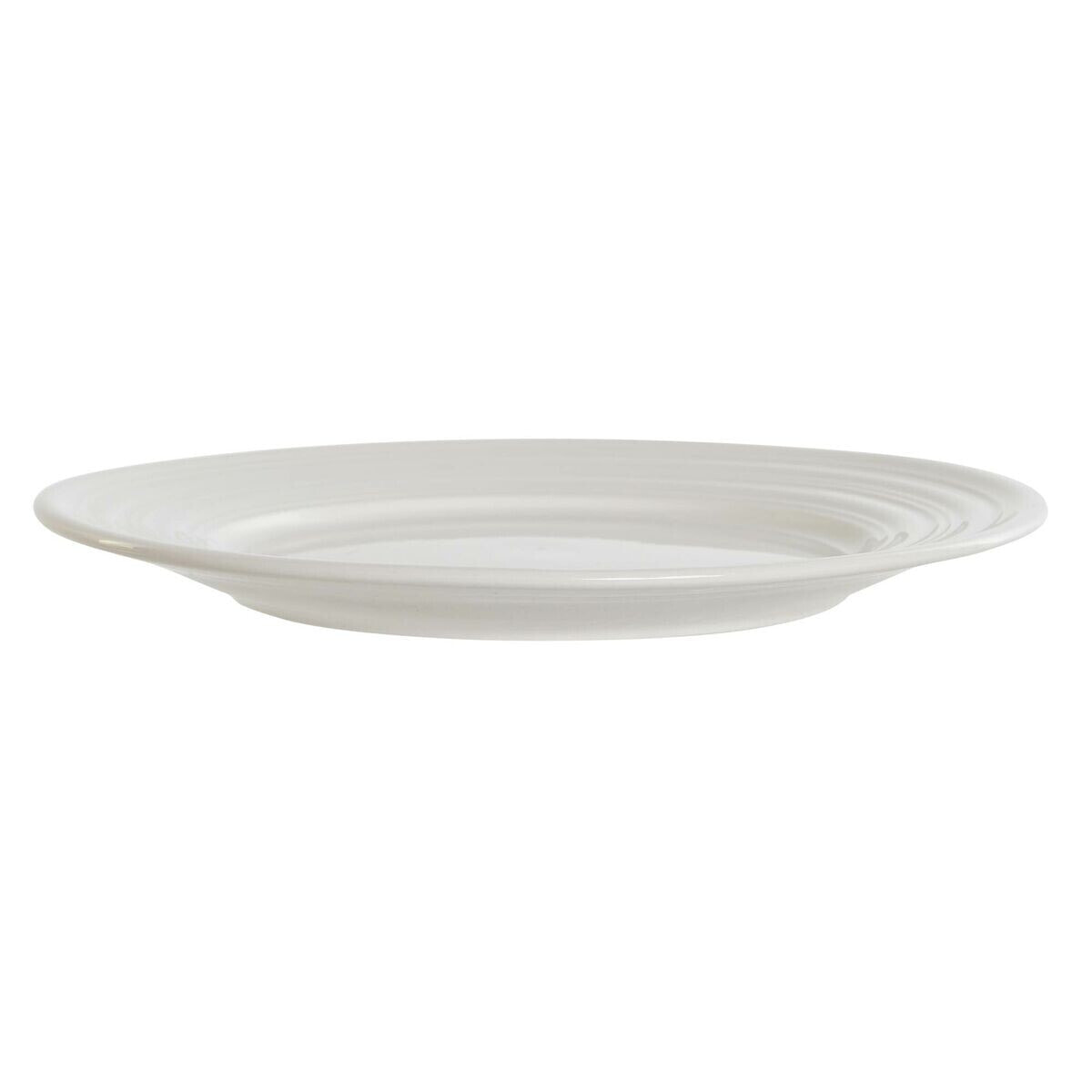 Flat Plate DKD Home Decor White Porcelain 19 x 19 x 2 cm