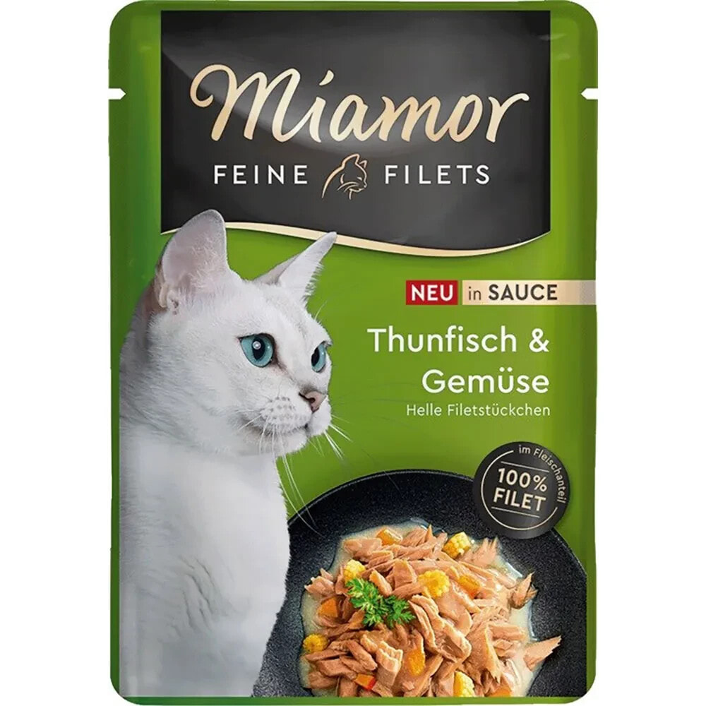 MIAMOR Fine filets tuna with vegetables sauce wet cat food 100g