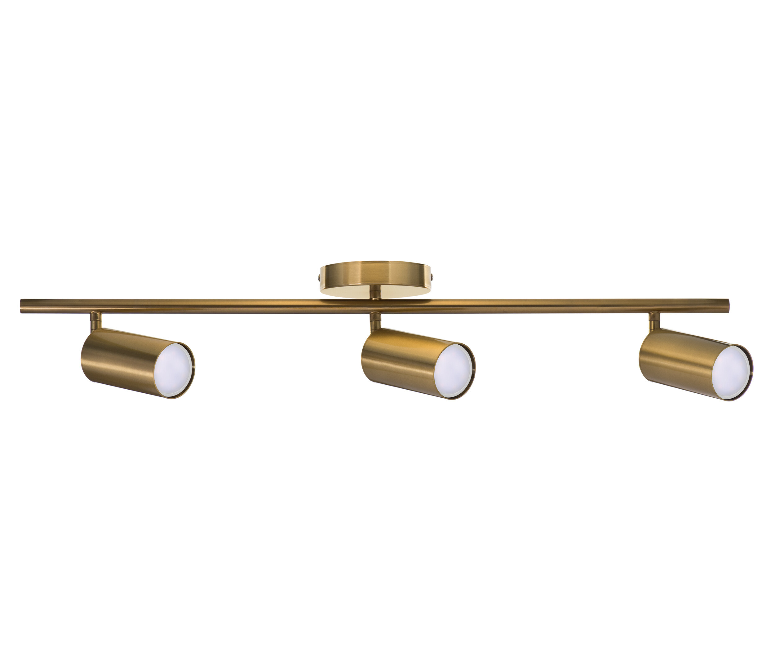 SPECTRA triple gold ceiling wall lamp strip spotlight GU10 for living room - Recessed - Cylinder - 3 bulb(s) - GU10 - IP20 - Gold