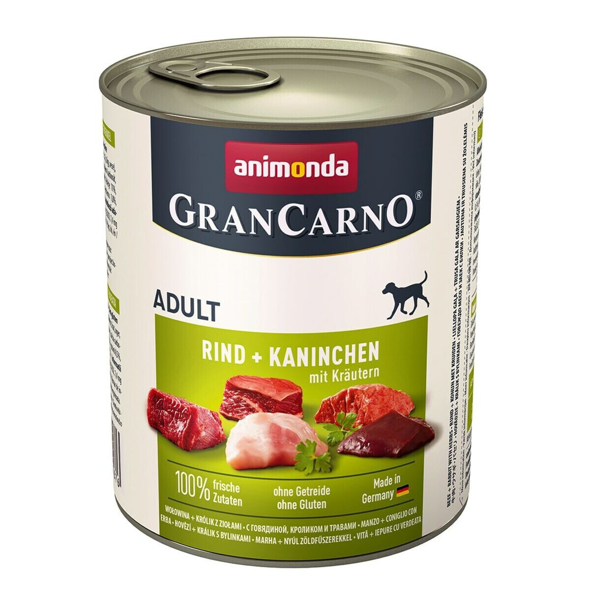 Wet food Animonda GranCarno Adult Veal Rabbit 800 g