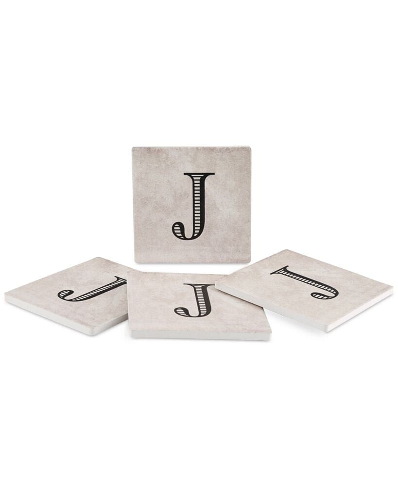 Thirstystone vintage Monogram 4-Pc. Coaster Set