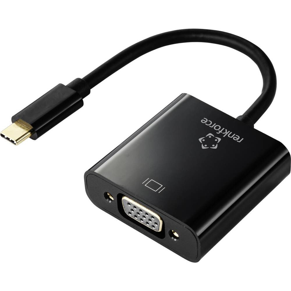 RF-4679564 USB-C®/VGA Adapter[1x USB-C® Stecker - 1x VGA-Buchse] Schwarz 10.00 cm