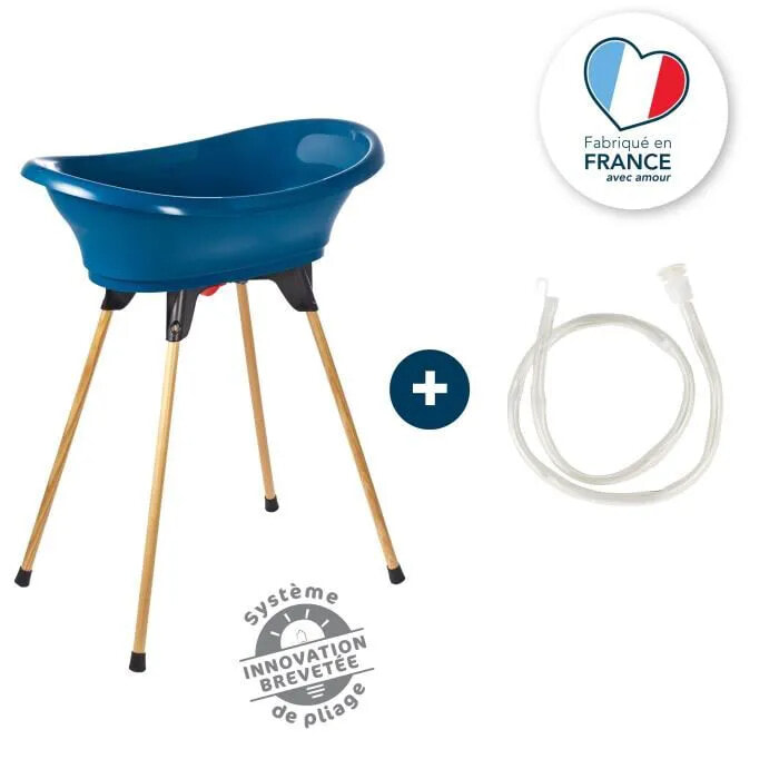 THERMOBABY VASCO Badeset: Badewanne + Fe + Ablaufschlauch - Ozeanblau