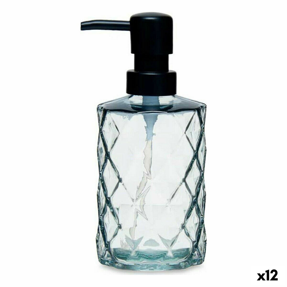Soap Dispenser Diamond Crystal Black Plastic 410 ml (12 Units)