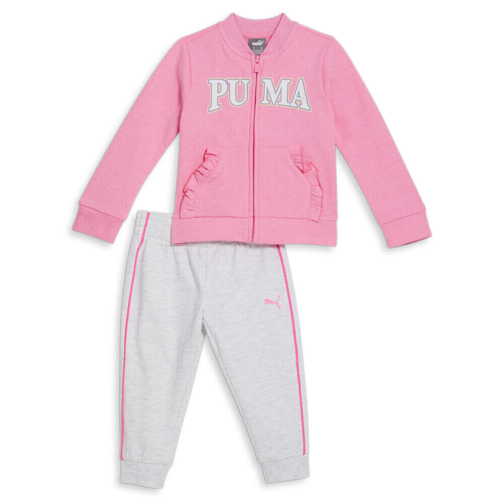 Puma TwoPiece Ruffle Full Zip Up Jacket & Jogger Set Toddler Girls Size 2T Casu