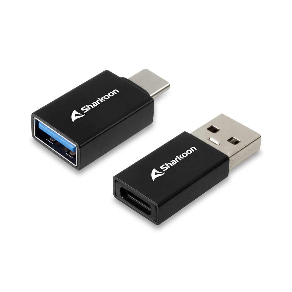 USB 3.2 Gen 1 Adapter OfficePal, USB-A> USB-C/USB-C> USB-A (schwarz, 2er Set)