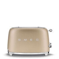 SMEG toaster TSF01CHMEU (Champagne) - 2 slice(s) - Gold - Plastic - Stainless steel - Buttons - Level - Rotary - China - 950 W