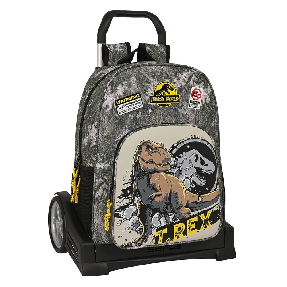 SAFTA With Trolley Evolution Jurassic World Warning Backpack