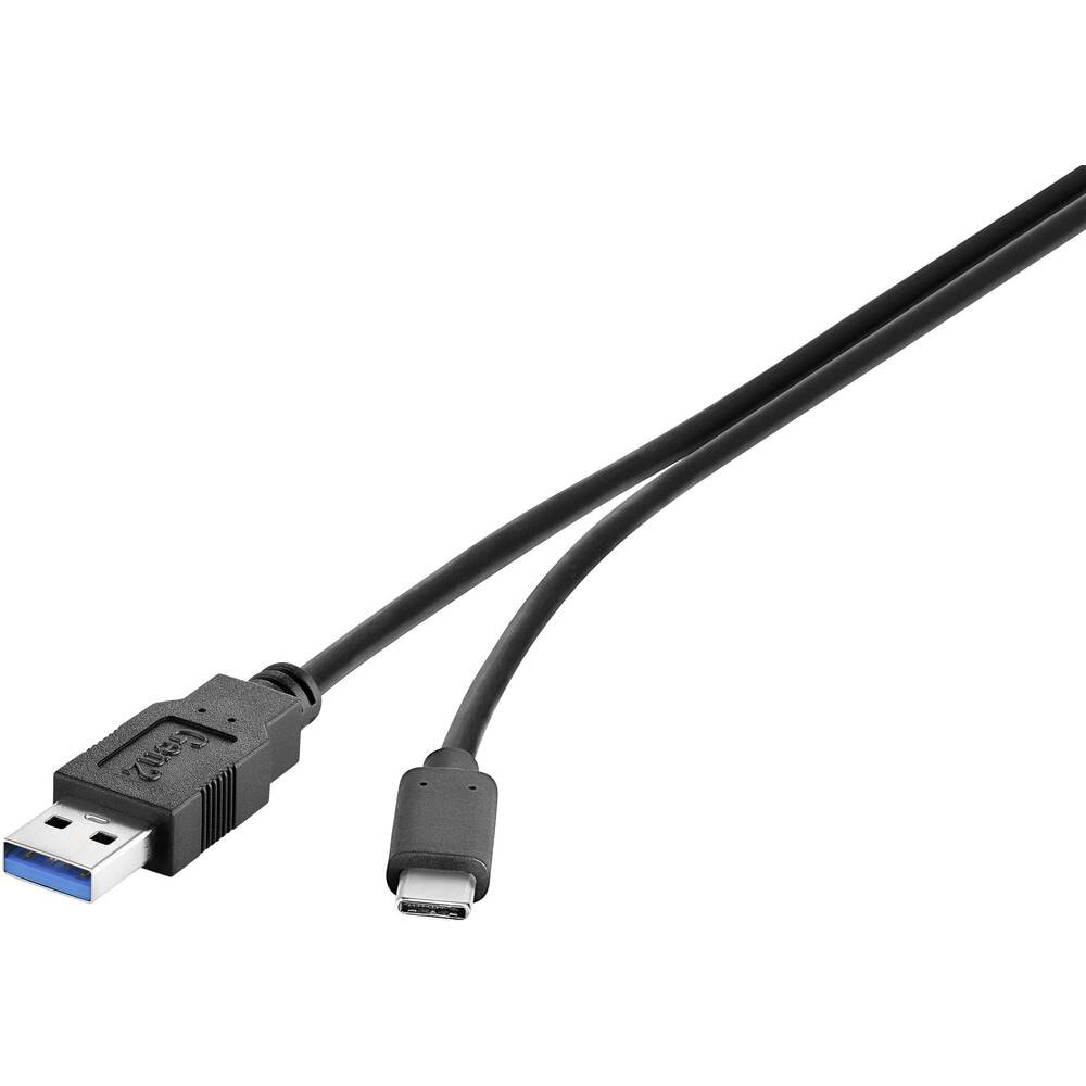 RF-4381080 - 1 m - USB A - USB C - USB 3.2 Gen 2 (3.1 Gen 2) - 10000 Mbit/s - Black