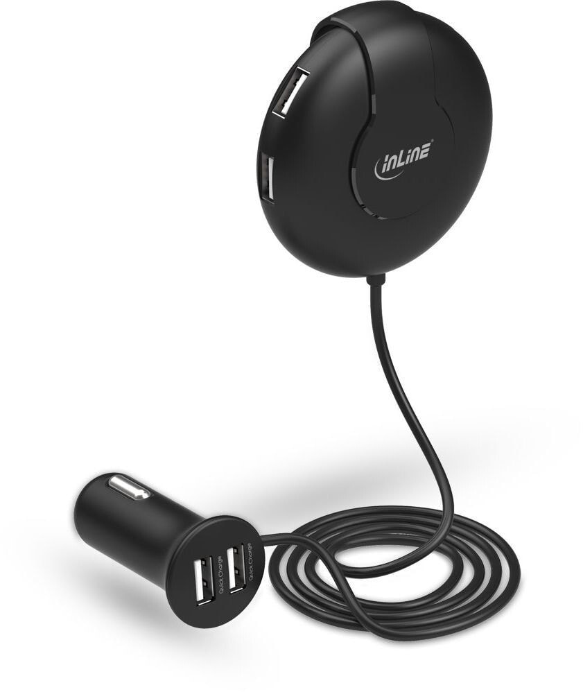 Автомобильное зарядное устройство и адаптер для мобильного телефона Ładowarka InLine Smart IC 6x USB-A 2.4 A (31503K)