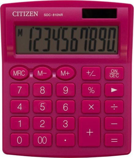 Citizen calculator Citizen calculator SDC810NRPKE, pink, desktop, 10 places, dual power