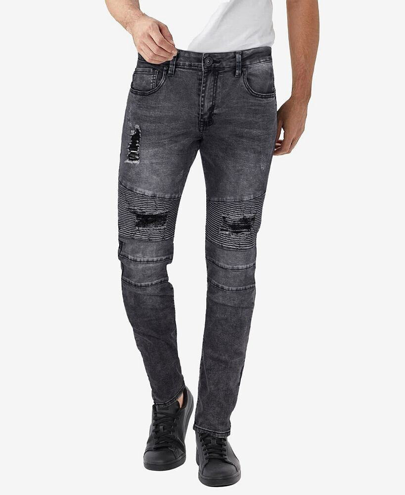 Men's Rawx Slim Fit Moto Detail Stretch Jeans