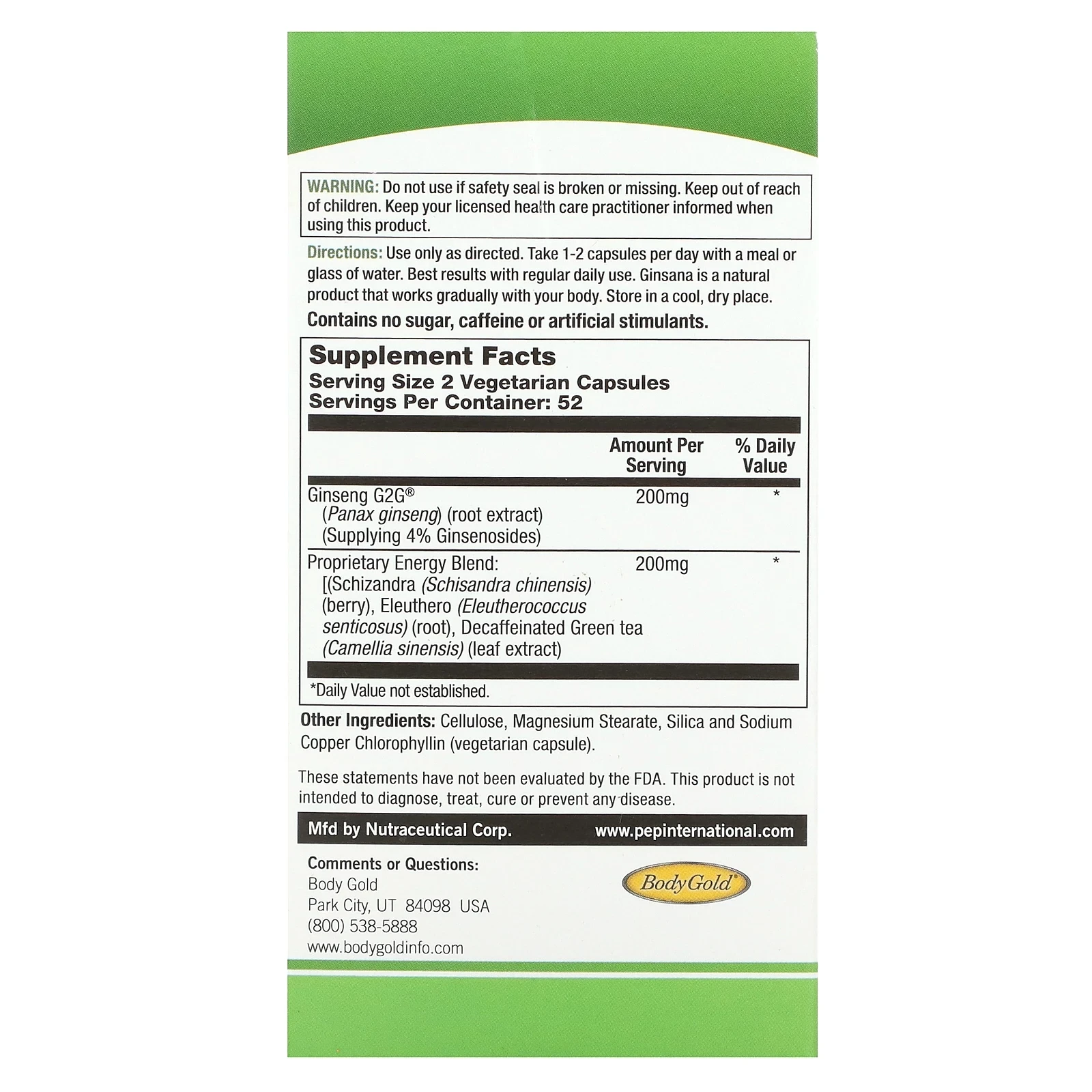 Ginsana® Extreme, 105 VegCaps