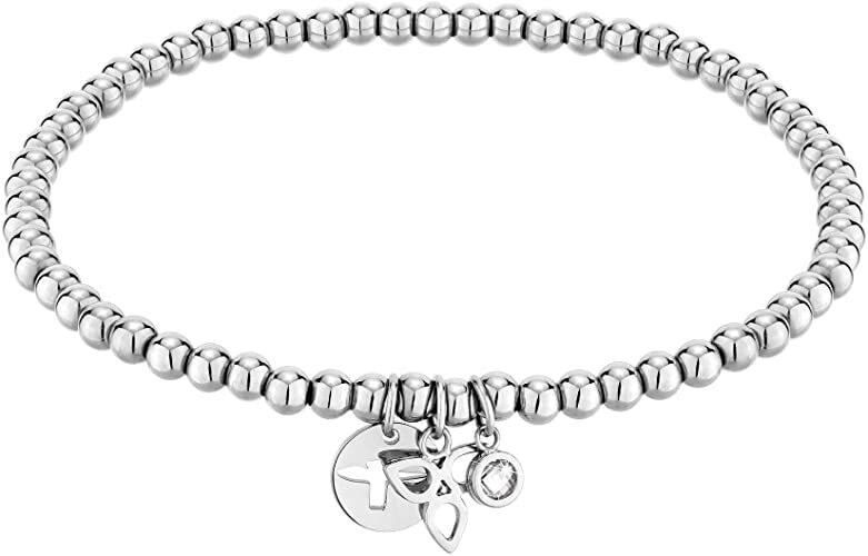 Fashion steel beaded bracelet with pendants TJ-0010-B-17