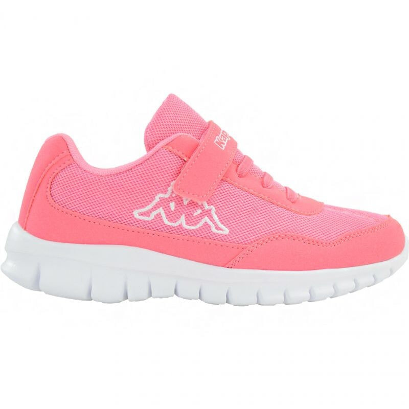 Кроссовки для девочки Kappa розовый цвет, на шнуровке и липучке