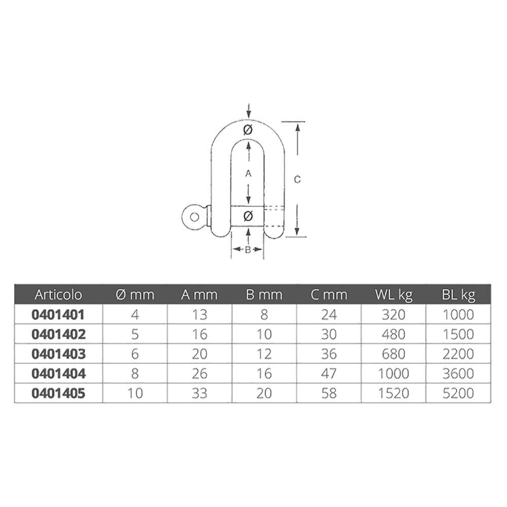 WICHARD Stainless Steel Shackle