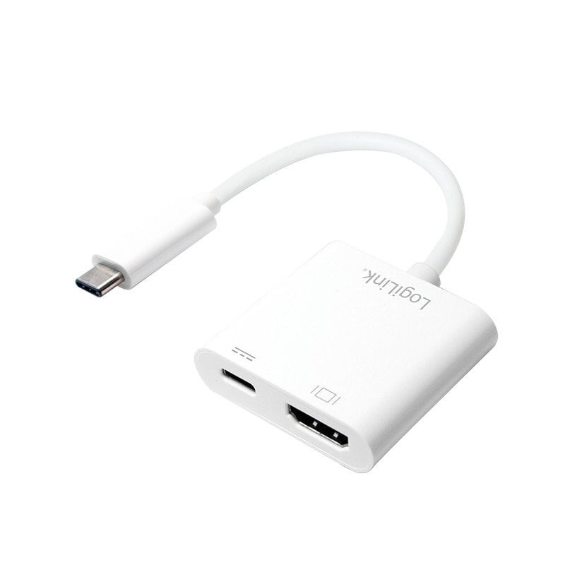 LogiLink 0.14m, 2xUSB-C/HDMI Белый UA0257