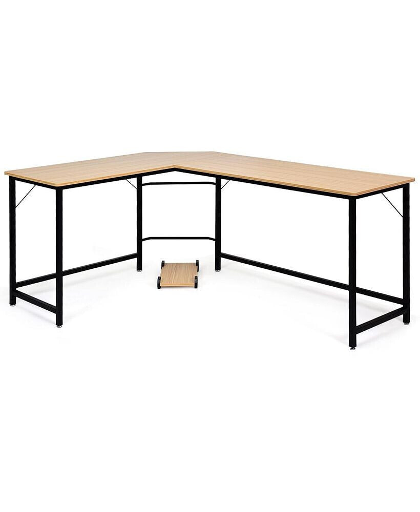 L-Shaped Computer Desk Corner Workstation Study Gaming Table