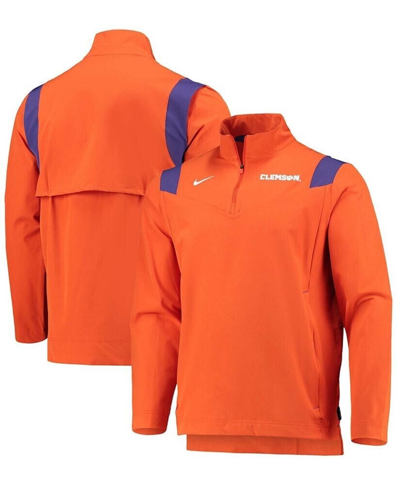 Nike men's Orange Clemson Tigers Coach Half-Zip Jacket