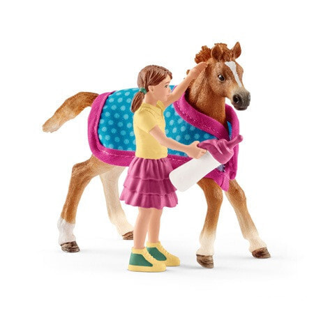 Фигурка Schleich Жеребенок с одеялом 42361