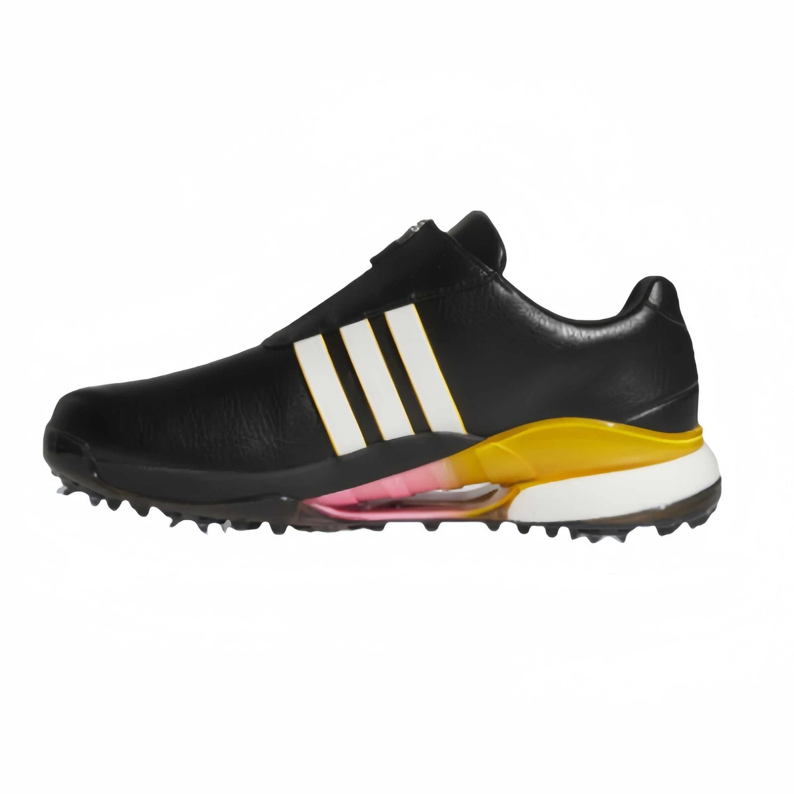 Adidas Abrasion-Resistant Low-Top Golf Shoes Men's Black/Metal White