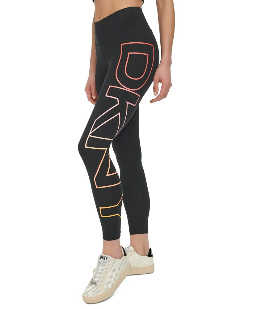 DKNY women's High-Waist 7/8 Exploding-Logo Leggings