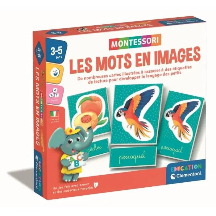 Montessori - Clementoni - Wrter in Bildern - Lernspiel zur Entwicklung des Lexikons - Ab 3 Jahren