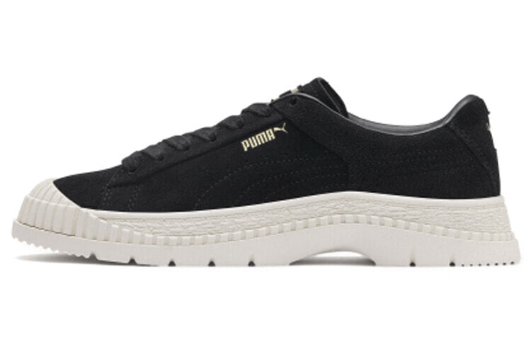 Puma Utility Suede 复古低帮运动板鞋 女款 黑色 / Кроссовки Puma Utility Suede Casual Shoes