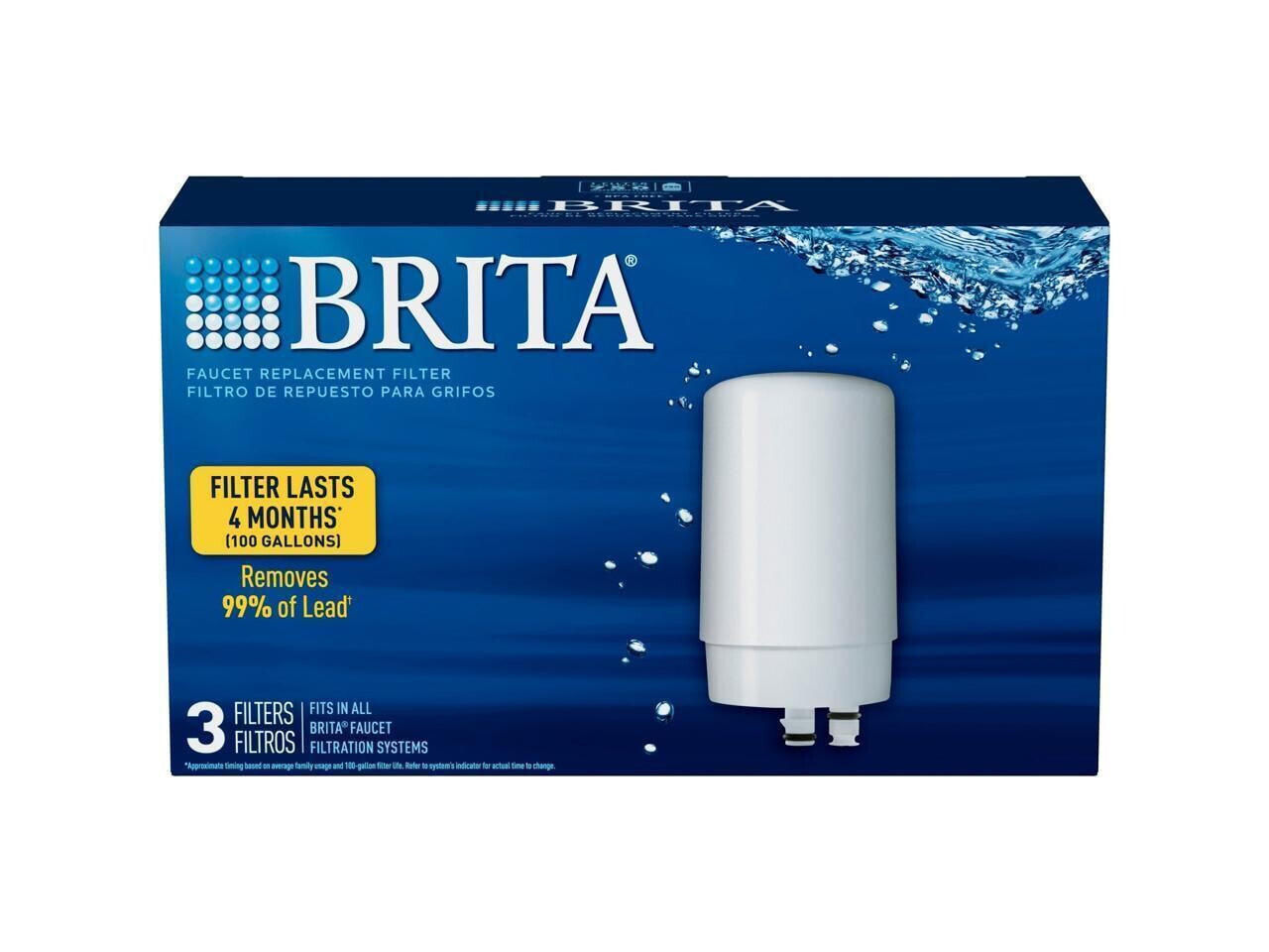 Brita On Tap Water Filtration System Replacement Filters For Faucets - 6 / Carto