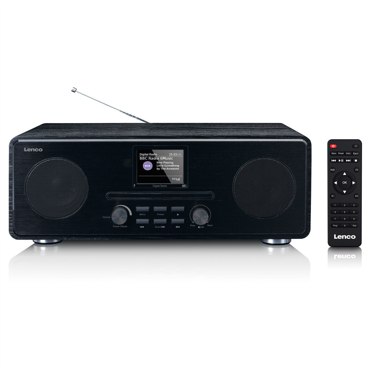 Lenco DAR-061 DAB + Radio, CD, MP3, BT 2.8 Дисплей, schwarz - Lenco DAR-061 DAB + Radio - CD