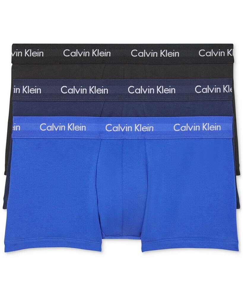 Calvin Klein men's 3-Pack Cotton Stretch Low-Rise Trunk Underwear