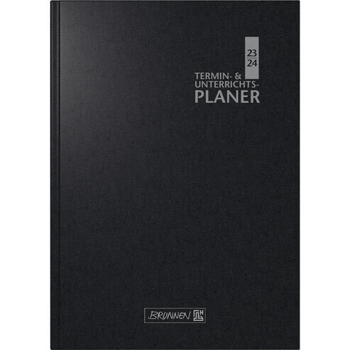 Brunnen 1075960904 - Personal diary - 2023/2024 - Black - Monochromatic - No pattern - A4