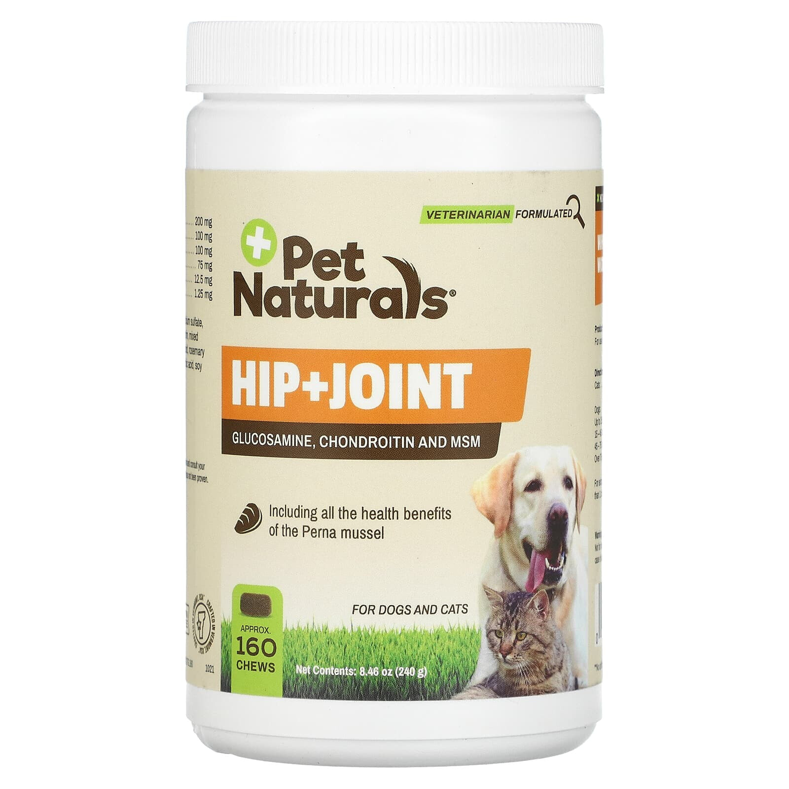 Hip + Joint, For Dogs and Cats, 160 Chews, 8.46 oz (240 g)