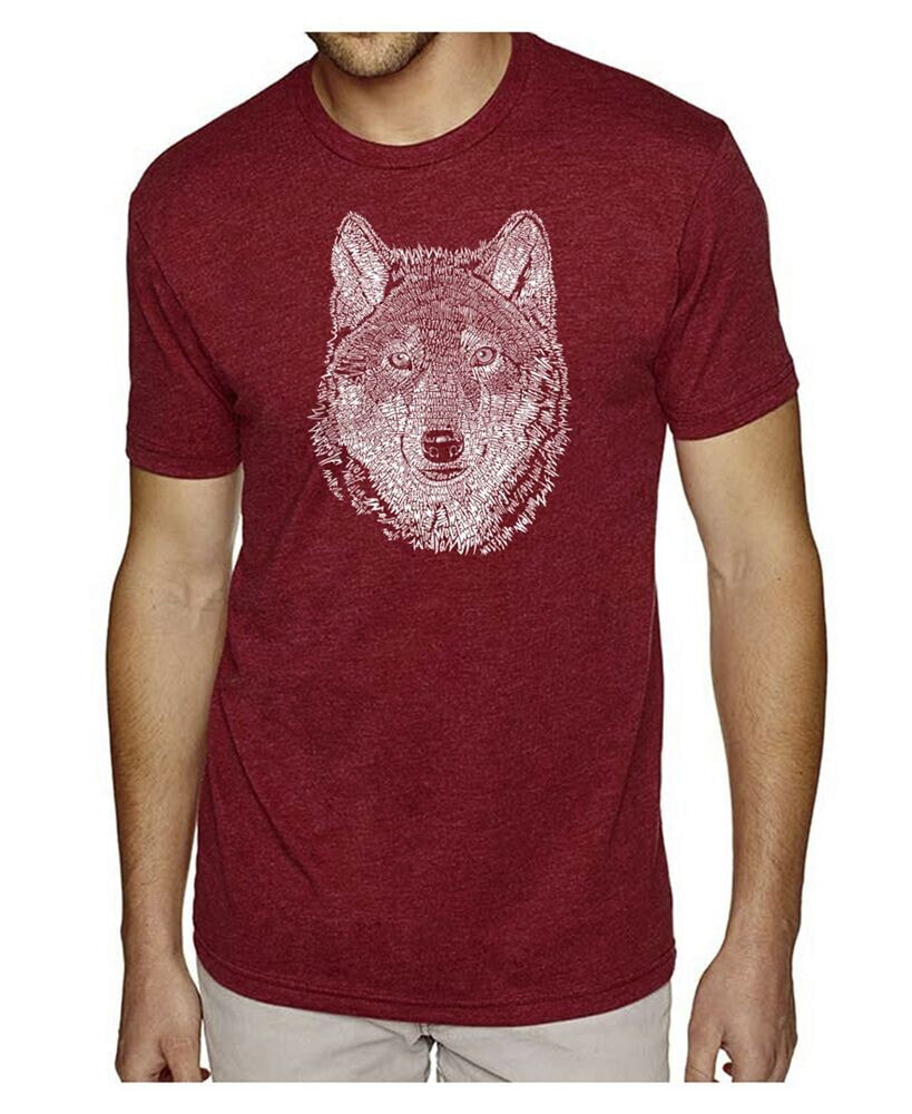 Men's Premium Word Art T-shirt - Wolf
