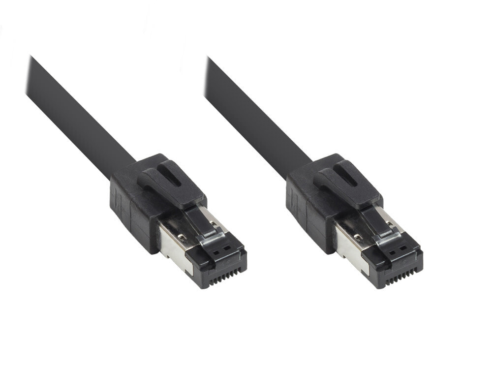 Alcasa 8080-005S сетевой кабель 0,5 m Cat8.1 S/FTP (S-STP) Черный