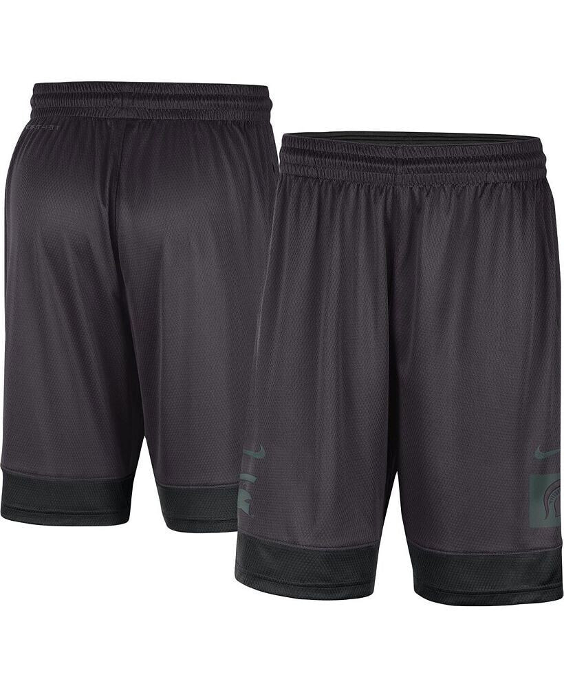 Nike men's Charcoal Michigan State Spartans Performance Fast Break Shorts