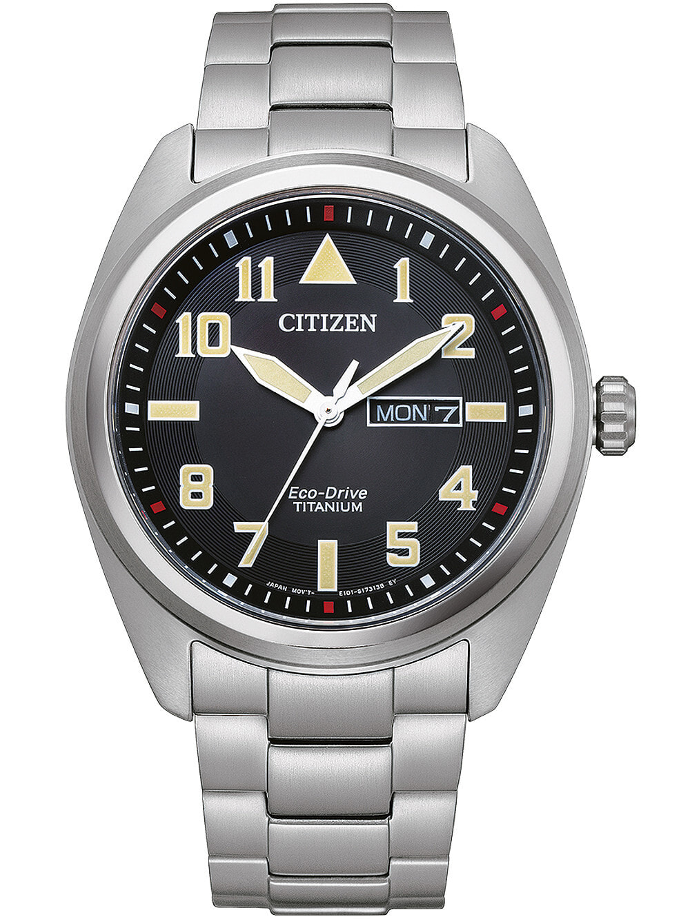 Мужские наручные часы с серебряным браслетом Citizen BM8560-88E Eco-Drive Super-Titanium mens 42mm 10ATM