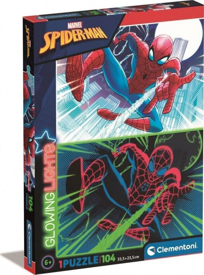 Clementoni Puzzle 104 Glowing Spiderman