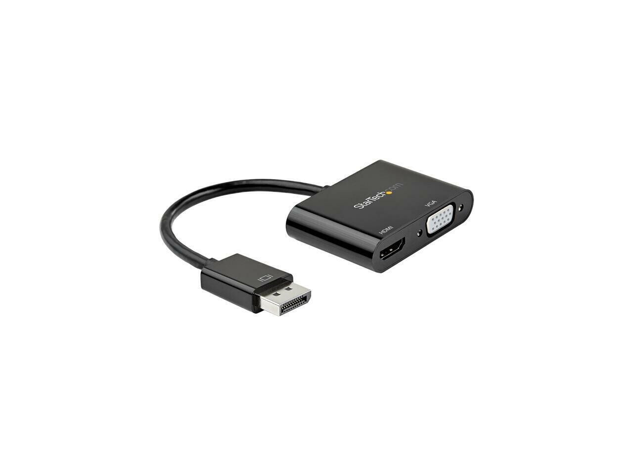 StarTech.com DisplayPort to HDMI VGA Adapter - 4K 60Hz - Multiport Video Convert