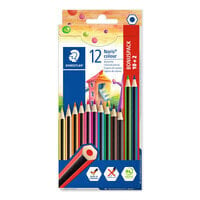 Staedtler Noris colour 185 цветной карандаш Черный, Синий, Коричневый, Зеленый, Пурпурный, Оранжевый, Персиковый, Пурпурный, Красный, Желтый 12 шт 185 C12P