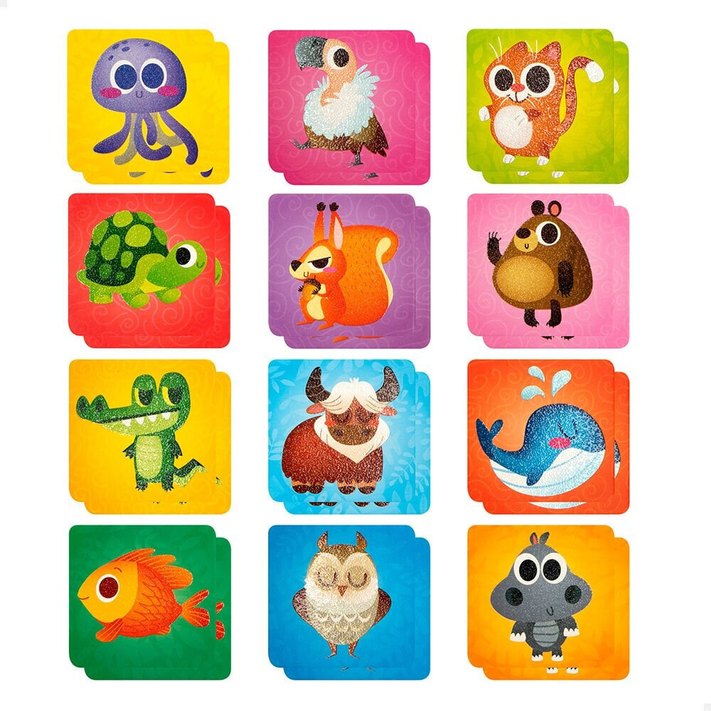 LISCIANI Montessori Memo Animals 24 Cards Board Game