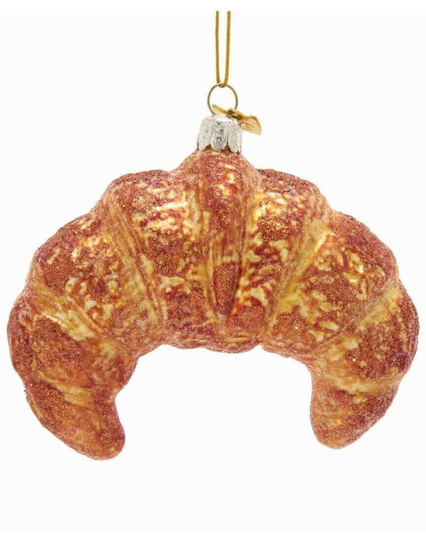 Kurt Adler 4In Noble Gems Glass Croissant Ornament Multicolor