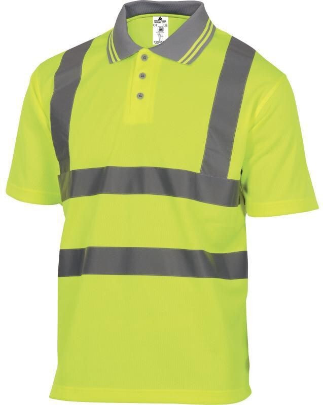 DELTA PLUS warning polo with short sleeves fluo yellow L (OFFSHJAGT)