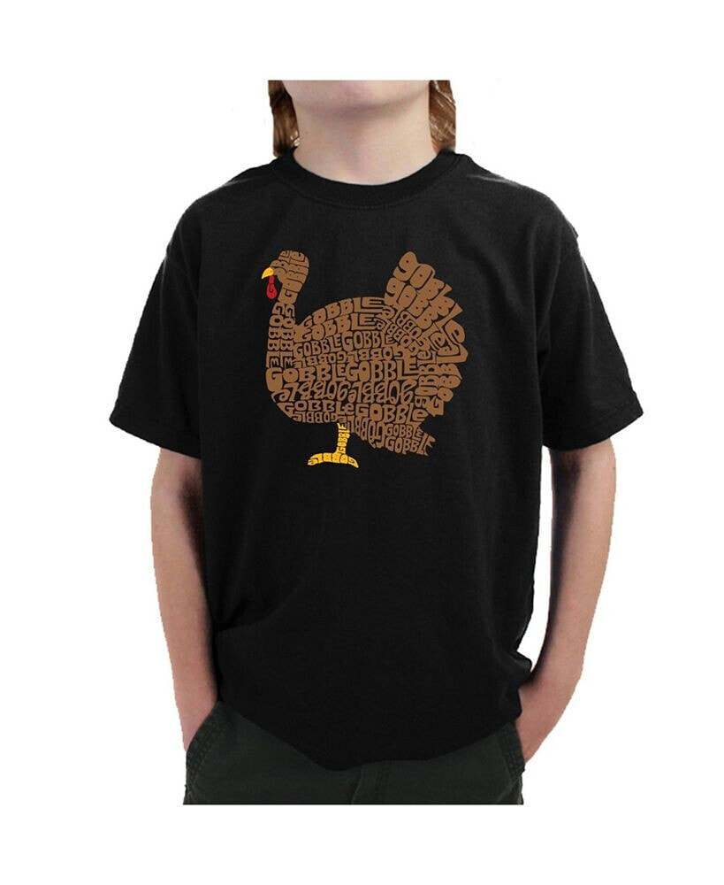 LA Pop Art thanksgiving - Boy's Child Word Art T-Shirt