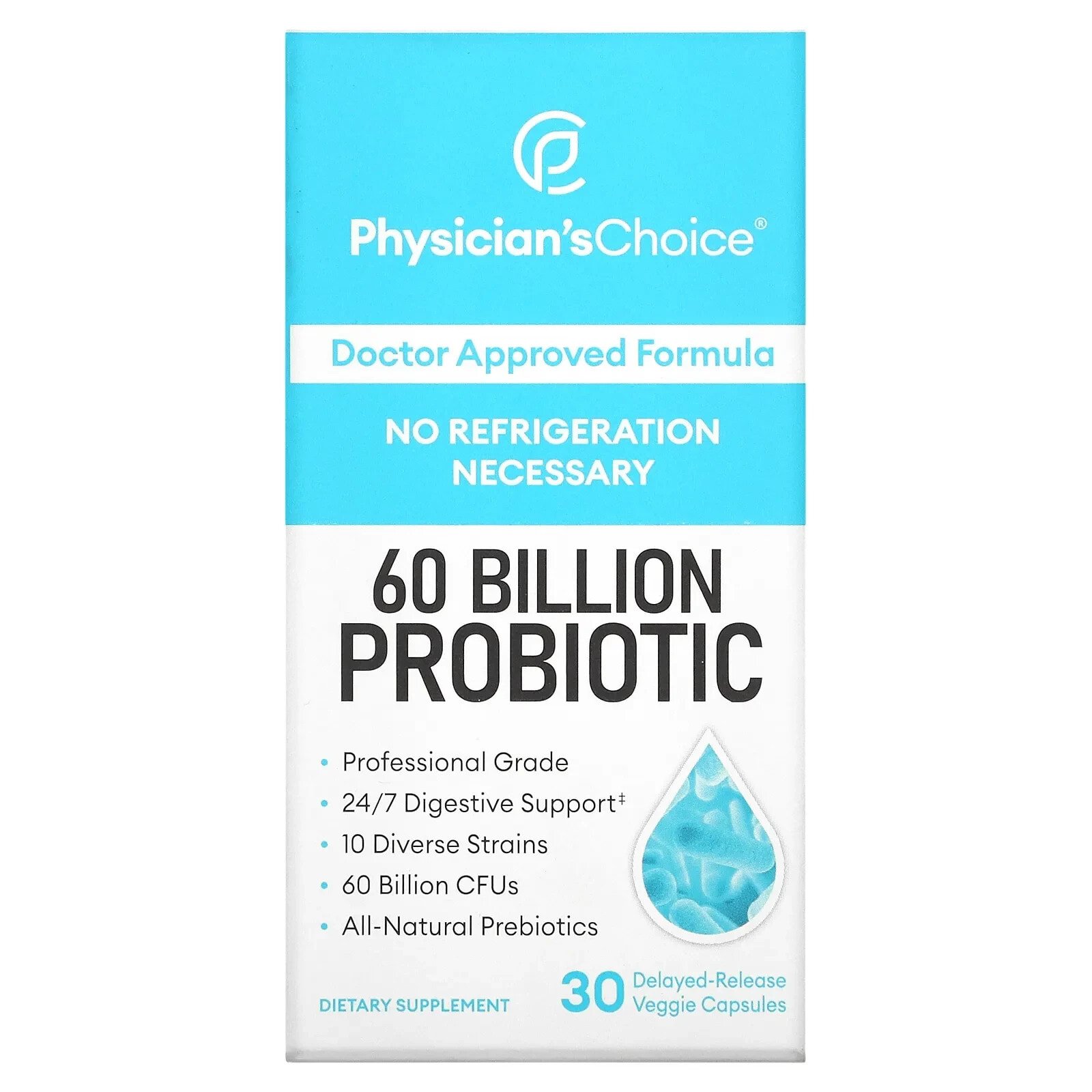 60 Billion Probiotic, 30 Delayed-Release Veggie Capsules