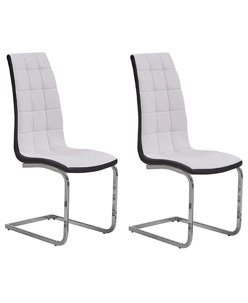 Best Master Furniture marilyn Faux Leather Dining Side Chairs,, Set of 2