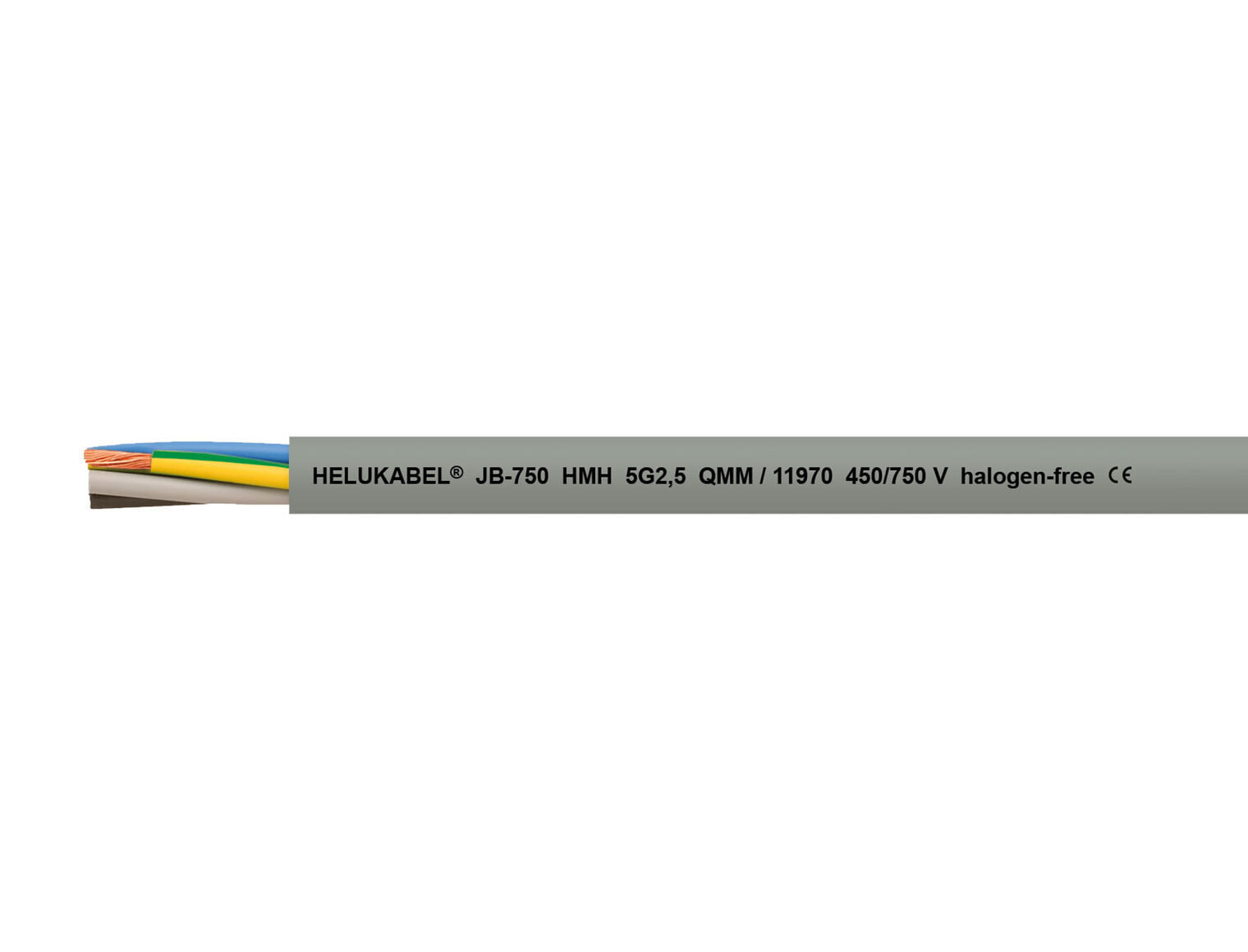 Helukabel JB-750 HMH - Low voltage cable - Grey - Polyvinyl chloride (PVC) - Polyvinyl chloride (PVC) - Cooper - -15 - 70 °C