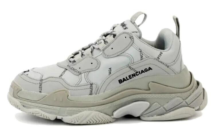 Balenciaga Triple S Allover Logo Gray